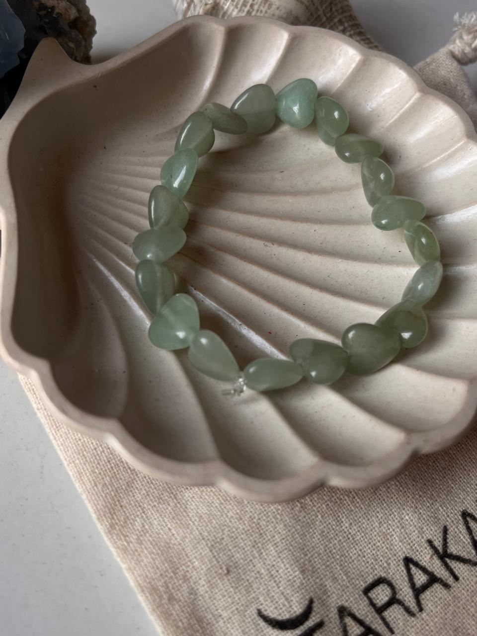Elegant Green Aventurine Heart Bracelet for Healing