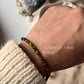 Silver Bracelet with Tiger Eye Crystals