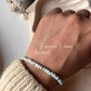 Faceted Larimar Crystal Silver Bracelet for Inner Peace
