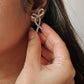 Sterling Silver Earrings with Bow and CZ Detail