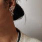 Charming Bow Statement Earrings with CZ in Silver