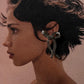 Sterling Silver Earrings with Bow and CZ Detail