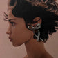 Sterling Silver Bow Earrings with CZ Stones