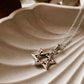Elegant Star of David 6 Points Silver Necklace
