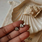 Heart Shaped CZ Covered South Screw Silver Studs