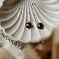 925 Silver Sui Dhaga Earrings with Garnet Heart Accent