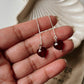 Sui Dhaga Style Garnet Heart 925 Silver Earrings