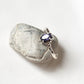 Iolite gemstone Victorian style ring in sterling silver