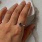 Iolite Victorian-style ring in polished 925 sterling silver
