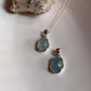 Close-up of Aquamarine Oval Big 925 Silver Pendant with bright blue hues