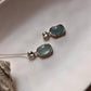 Sterling silver aquamarine pendant with oversized blue oval gemstone