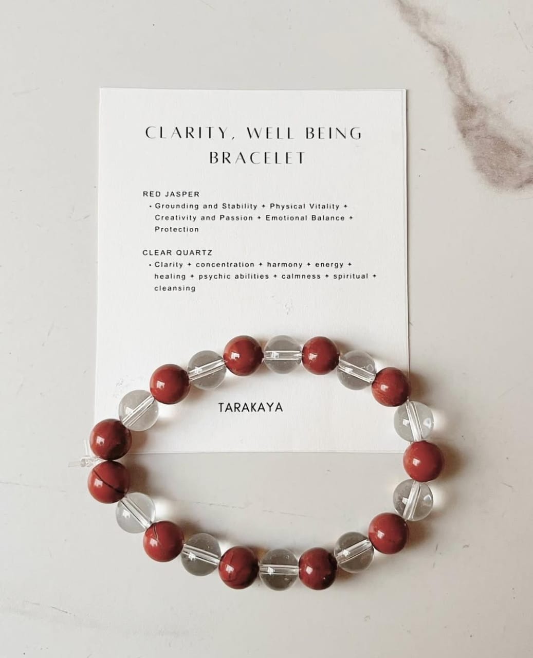 Intention clarity and well-being 8MM natural crystal bracelet