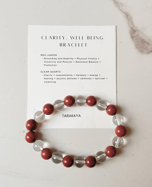 Intention clarity and well-being 8MM natural crystal bracelet