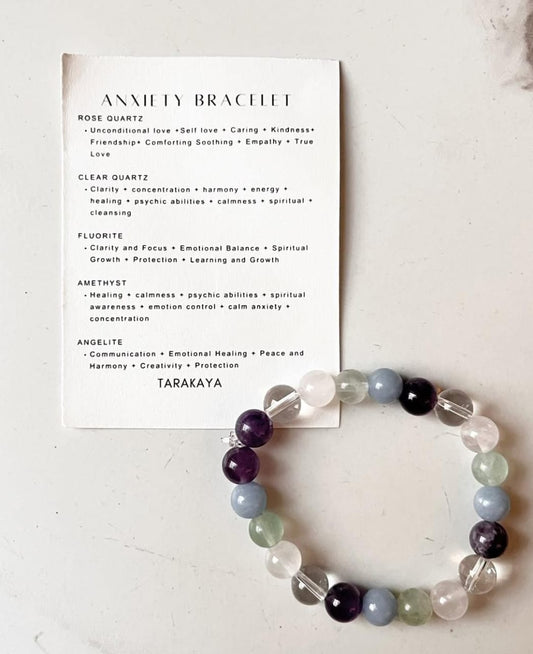 Intention anxiety 8MM natural crystal bracelet