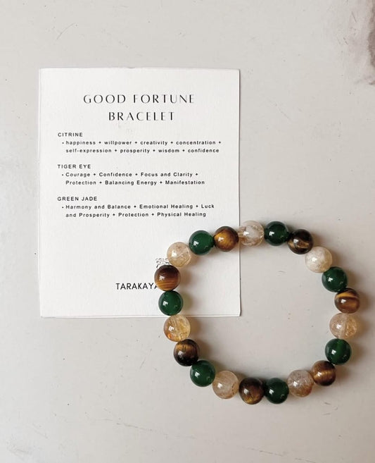 Intention good fortune 8MM natural crystal bracelet