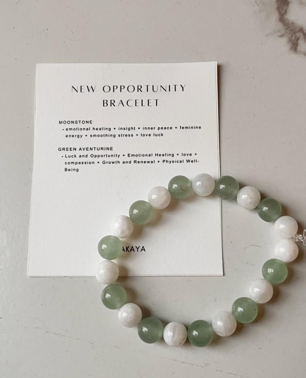 Intention new opportunity 8MM natural crystal bracelet