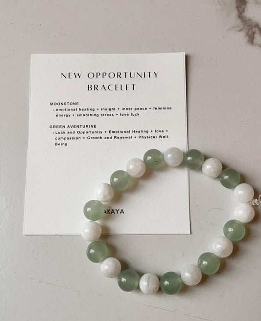 Intention new opportunity 8MM natural crystal bracelet