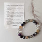 Intention Education 8mm Natural Crystal Bracelet with focus-enhancing stones
