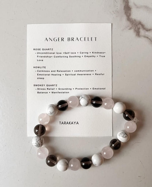 Intention anger 8MM natural crystal bracelet