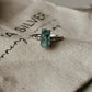 Stylish Blue Apatite Raw Uncut Dot Band Silver Ring