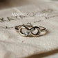 Charming Moonstone Infinity Ring in Silver