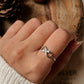 Elegant Moonstone Infinity Silver Ring