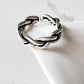 Elegant handcrafted silver 925 ring featuring a chunky twist braided design