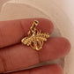 Gold vermeil citrine bee pendant necklace for women
