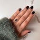 Elegant Iolite Pear Shaped Solitaire Silver Ring