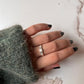 Fresh Water Pearl Silver Ring with 3 Elegant Stones