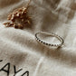 Elegant dot band stackable silver 925 ring with polished finish