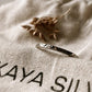 Textured stack band sterling silver ring