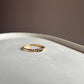 Twilight stack band silver 925 ring with black spinel & white topaz in Gold Vermeil