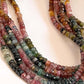 AA Multi Tourmaline 5MM Rondelle Crystal Necklace for Unique Jewelry