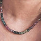 AA Multi Tourmaline 5MM Rondelle Necklace with Natural Tourmaline Crystals