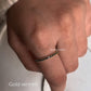 Gold Vermeil Black Spinel Eternity Stack Band 925 Silver Ring for Women