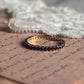 Elegant Black Spinel Eternity Stack Ring with Gold Vermeil in 925 Silver