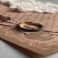 925 Silver Eternity Ring with Gold Vermeil and Black Spinel for Trendy Looks