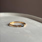 Gold Vermeil black spinel & white topaz twilight stack silver 925 ring