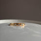 Elegant Gold Vermeil band ring with white topaz in Eclipse design