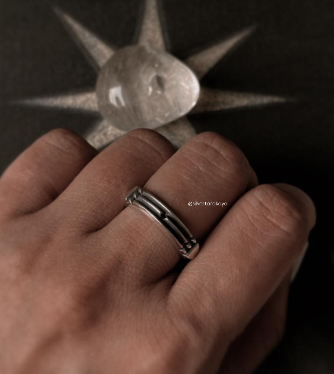 Mystic Nomad Path 925 Silver Ring for Adventurous and Bohemian Styles