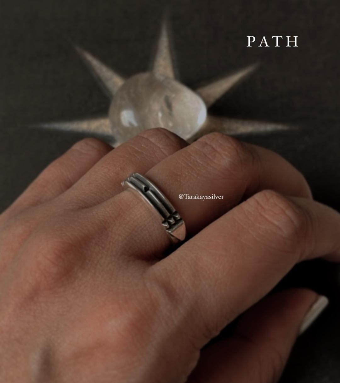 Handcrafted Mystic Nomad Path Ring in 925 Silver