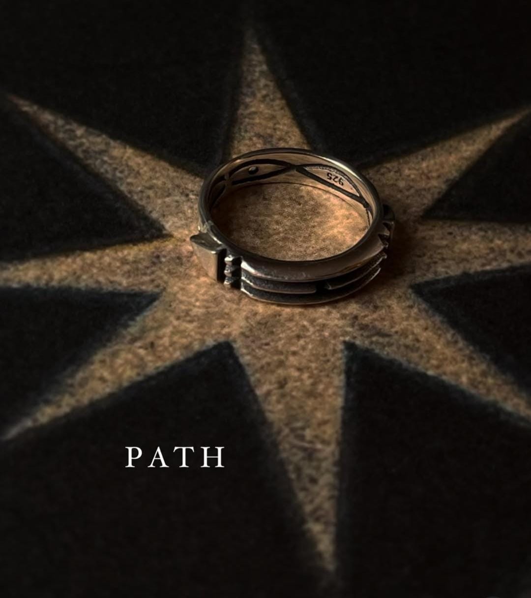 Handcrafted Mystic Nomad Path Ring in 925 Silver