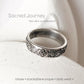 Sacred Journey 925 silver ring with intricate design, perfect for unisex stackable daily wear and unique gift ideas.