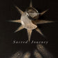Sacred Journey 925 silver ring displayed on a celestial-themed background with a crescent moon design.