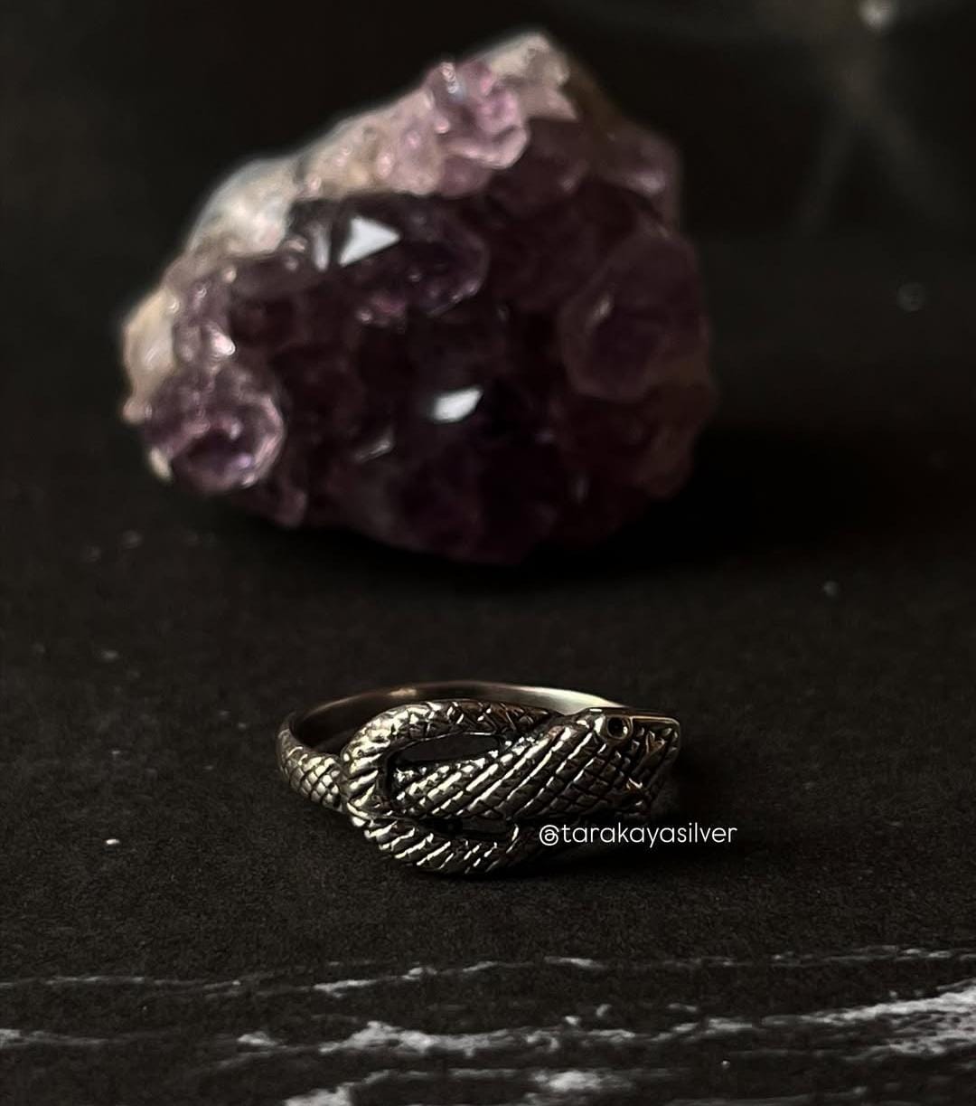 925 Sterling Silver Serpent Knot Ring - Intricate Snake Design