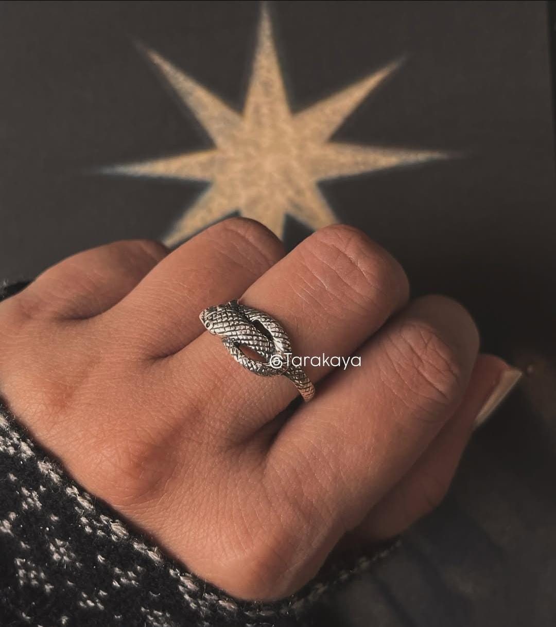 Eternal Snake/Serpent Knot 925 Silver Ring - Bold and Unique Band