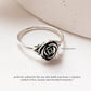 925 Silver Love Rose Ring - Beautiful Rose Enchantment with Silver Band