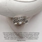 Forest Fern 925 Silver Ring - Detailed Fern Pattern on Silver Band