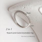 2 in 1 Plain and Rope Stack Band 925 Silver Ring - Elegant Dual-Design Ring